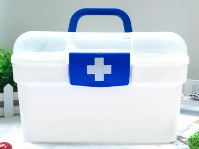 家庭醫(yī)療救助箱（可盛放藥物、外科口罩、 消毒濕巾、 消毒液 、抗病毒藥物）圖2